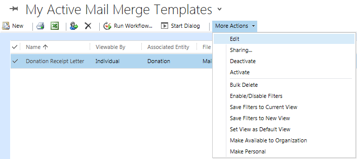 Microsoft Word 2007 Mail Merge Template