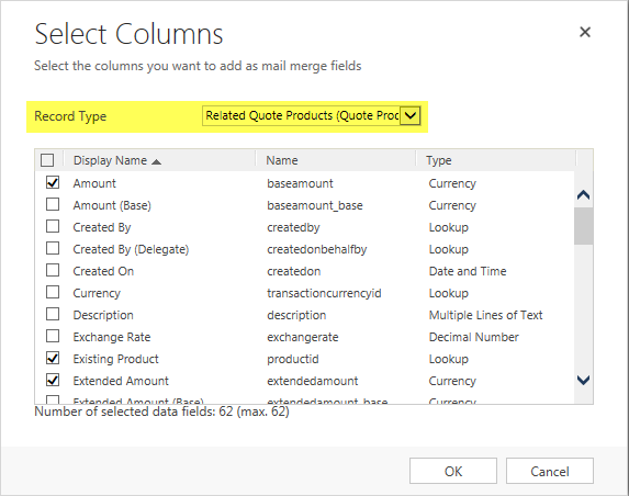 customer data template