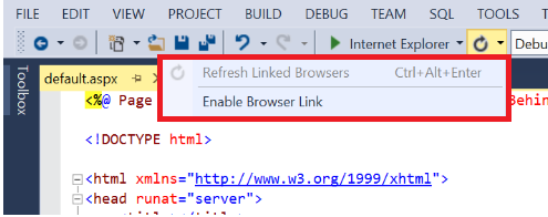 Browser Link in Visual Studio 2013